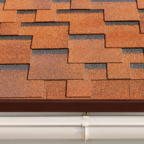 A sample of shingle roofing.